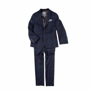 NWT Appaman Fine Tailoring Two-Piece Mod Suit In Navy Glen Plaid